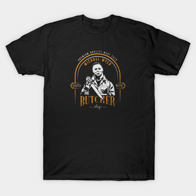 Michael Myers Butcher Shop T-Shirt by Imagein